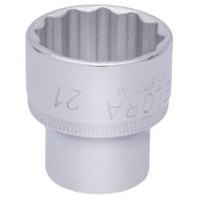 Elora Bi-Hexagon Socket, 3/8"" Sq. Dr., 21mm