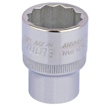 Elora Bi-Hexagon Socket, 1/2"" Sq. Dr., 7/8""