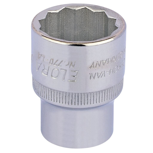 Elora Elora Bi-Hexagon Socket, 1/2"" Sq. Dr., 7/8""