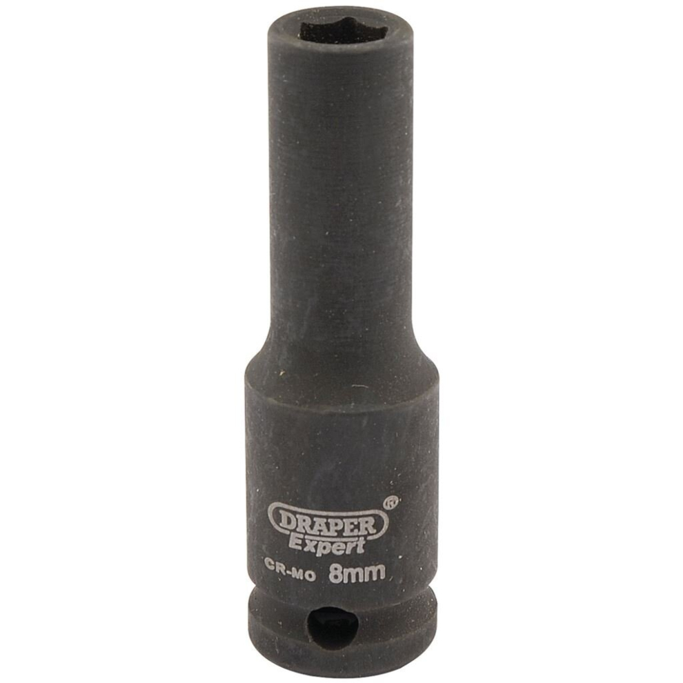 Draper Expert HI-TORQ® 6 Point Deep Impact Socket, 3/8"" Sq. Dr., 8mm