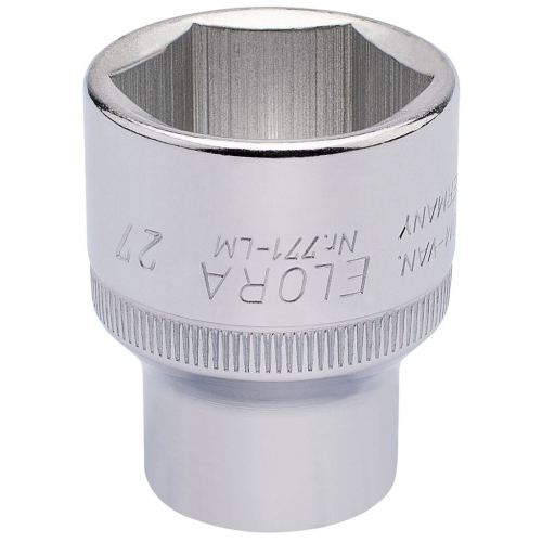 Elora Elora Hexagon Socket, 1/2"" Sq. Dr., 27mm