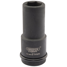 Draper Expert HI-TORQ® 6 Point Deep Impact Socket, 3/4"" Sq. Dr., 21mm
