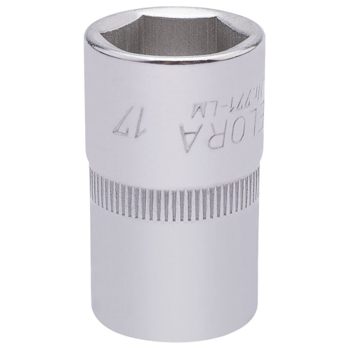 Elora Elora Hexagon Socket, 1/2"" Sq. Dr., 17mm