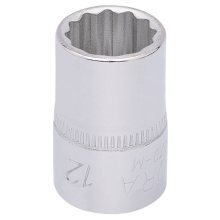 Elora Bi-Hexagon Socket, 3/8"" Sq. Dr., 12mm