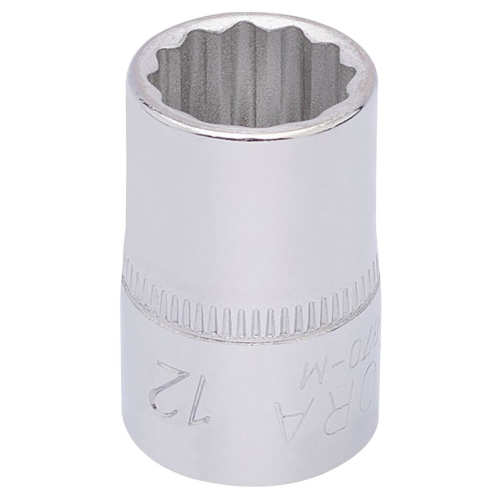 Elora Elora Bi-Hexagon Socket, 3/8"" Sq. Dr., 12mm
