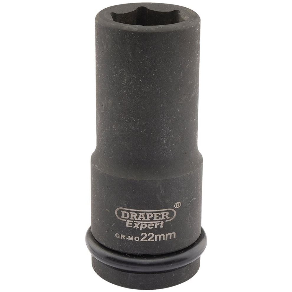 Draper Expert HI-TORQ® 6 Point Deep Impact Socket, 3/4"" Sq. Dr., 22mm