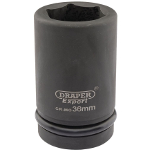 Draper Expert HI-TORQ® 6 Point Deep Impact Socket, 1"" Sq. Dr., 36mm
