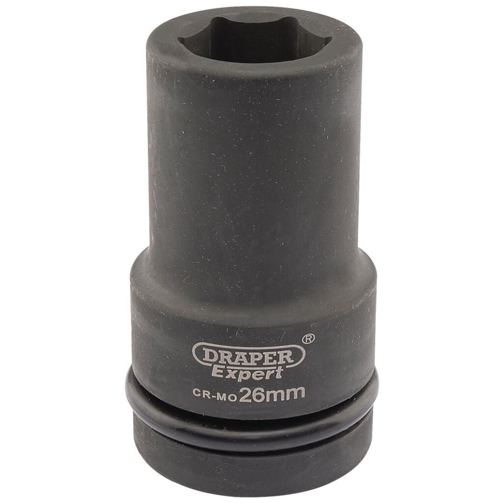 Draper Expert HI-TORQ® 6 Point Deep Impact Socket, 1"" Sq. Dr., 26mm