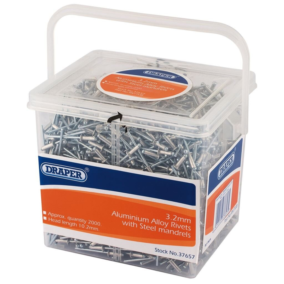 Blind Rivets, 3.2 x 10.2mm (Tub of 2000)