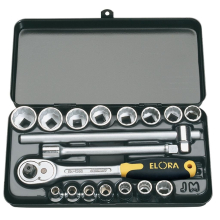 Elora Metric Socket Set, 3/8"" Sq. Dr. (18 Piece)