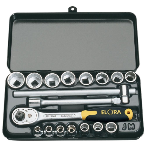 Elora Elora Metric Socket Set, 3/8"" Sq. Dr. (18 Piece)
