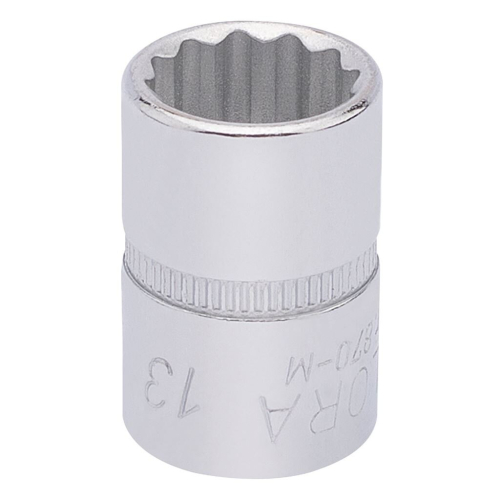 Elora Elora Bi-Hexagon Socket, 3/8"" Sq. Dr., 13mm