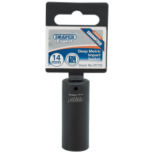 Draper Expert HI-TORQ® 6 Point Deep Impact Socket, 1/4"" Sq. Dr., 14mm