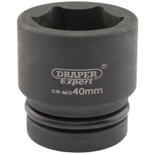 Draper Expert HI-TORQ® 6 Point Impact Socket, 1"" Sq. Dr., 40mm