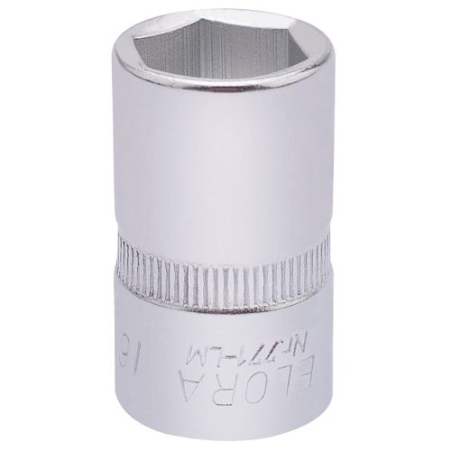 Elora Elora Hexagon Socket, 1/2"" Sq. Dr., 16mm