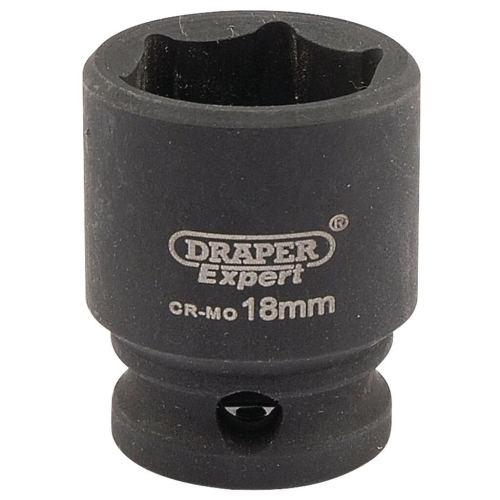 Draper Draper Expert HI-TORQ® 6 Point Impact Socket, 3/8"" Sq. Dr., 18mm