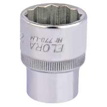 Elora Bi-Hexagon Socket, 1/2"" Sq. Dr., 23mm