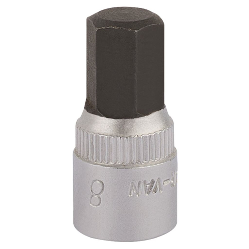 Elora Elora Hexagon Screwdriver Socket, 1/4"" Sq. Dr., 8mm