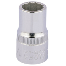 Elora Whitworth Bi-Hexagon Socket, 1/2"" Sq. Dr., 1/4""