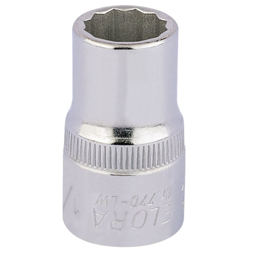 Elora Elora Whitworth Bi-Hexagon Socket, 1/2"" Sq. Dr., 1/4""