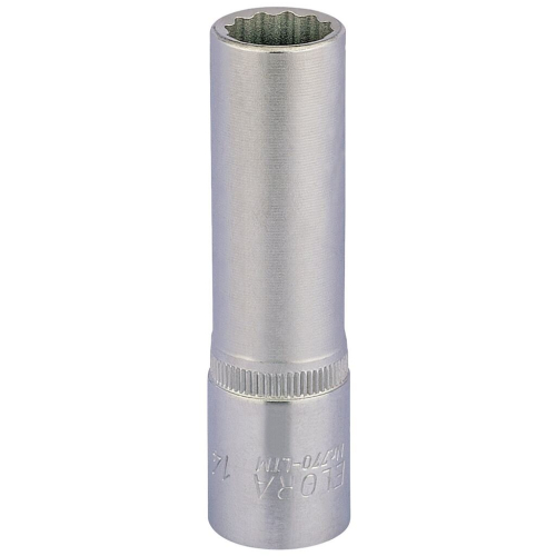 Elora Elora Deep Bi-Hexagon Socket, 1/2"" Sq. Dr., 14mm
