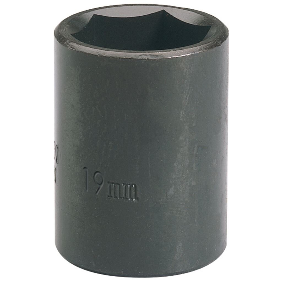 Impact Socket, 1/2"" Sq. Dr., 19mm