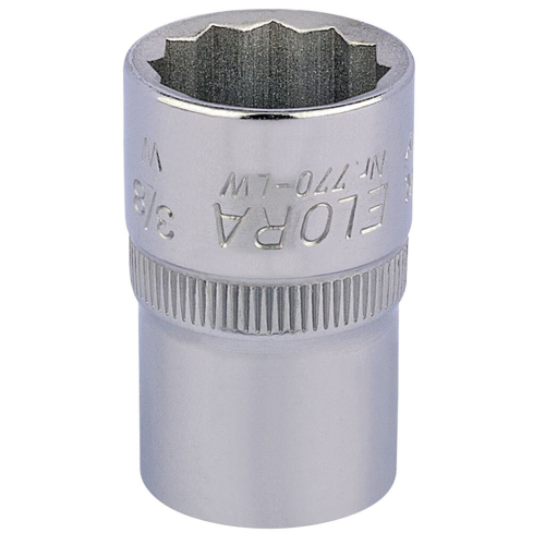 Elora Elora Whitworth Bi-Hexagon Socket, 1/2"" Sq. Dr., 3/8""