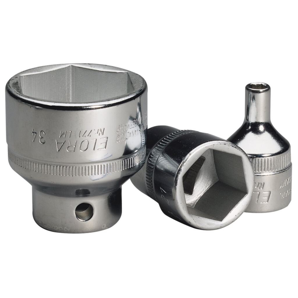 Elora Hexagon Socket, 1/2"" Sq. Dr., 12mm