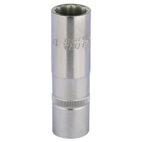 Elora Elora Deep Bi-Hexagon Socket, 1/2"" Sq. Dr., 17mm