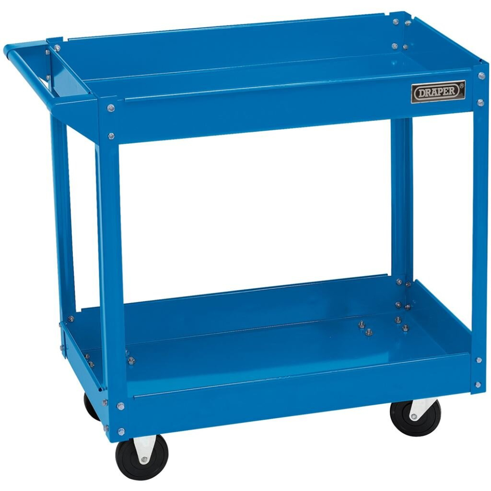Draper Tools Tool Trolley 2 Tier Blue Sturdy Durable Cart Chest Cabinet Box