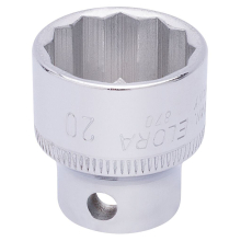 Elora Bi-Hexagon Socket, 3/8"" Sq. Dr., 20mm