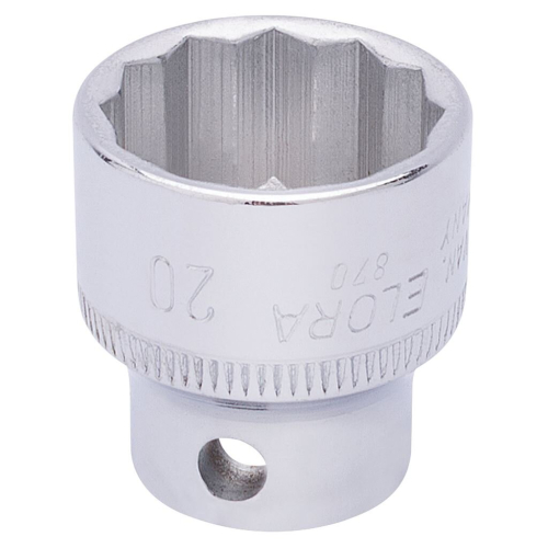 Elora Elora Bi-Hexagon Socket, 3/8"" Sq. Dr., 20mm