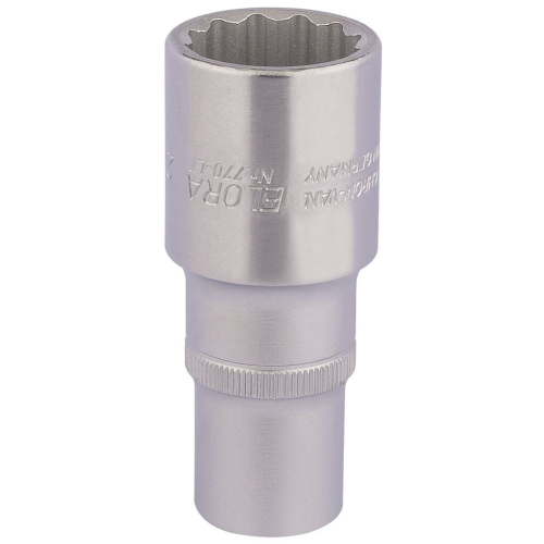 Elora Elora Deep Bi-Hexagon Socket, 1/2"" Sq. Dr., 24mm