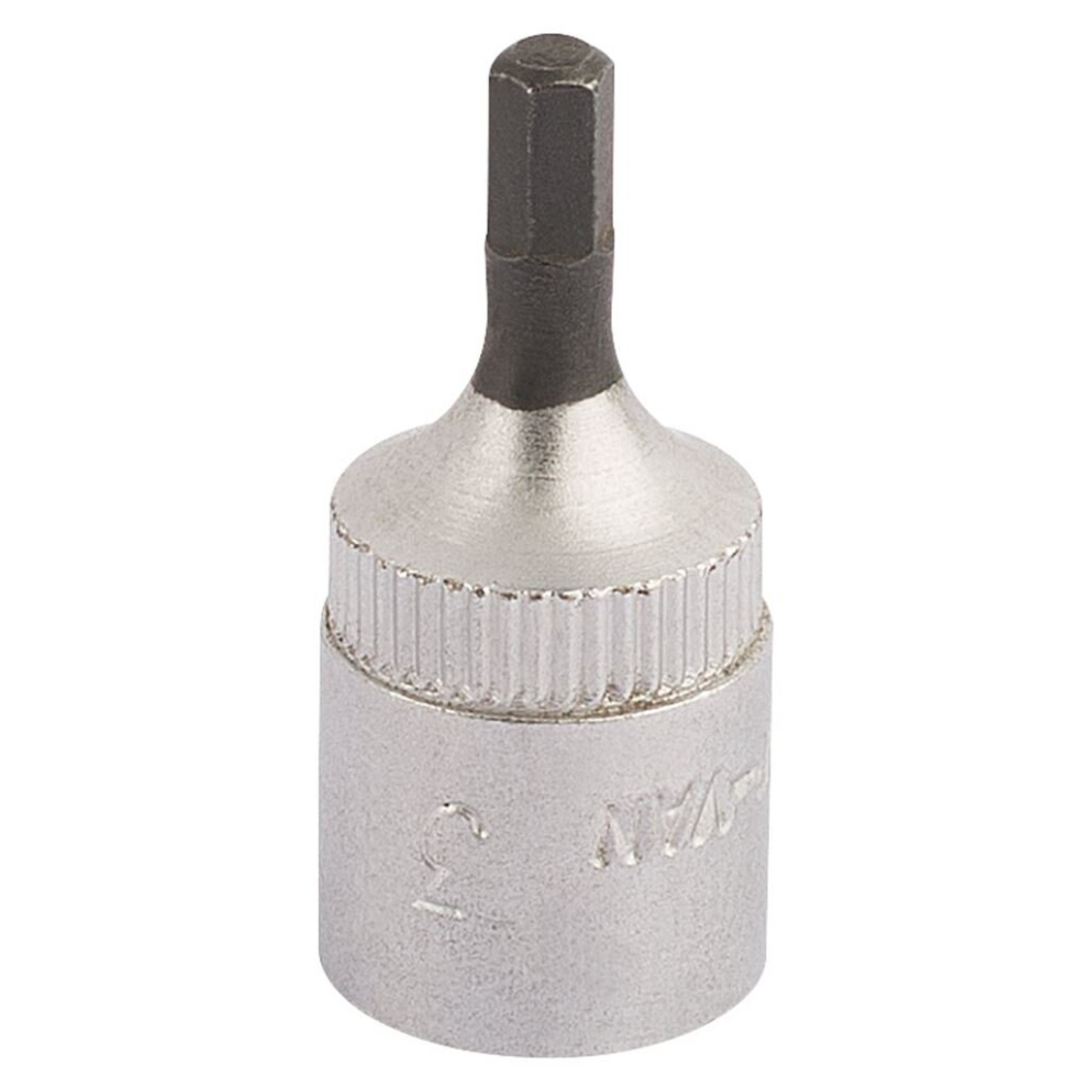 Elora Hexagon Screwdriver Socket, 1/4"" Sq. Dr., 3mm