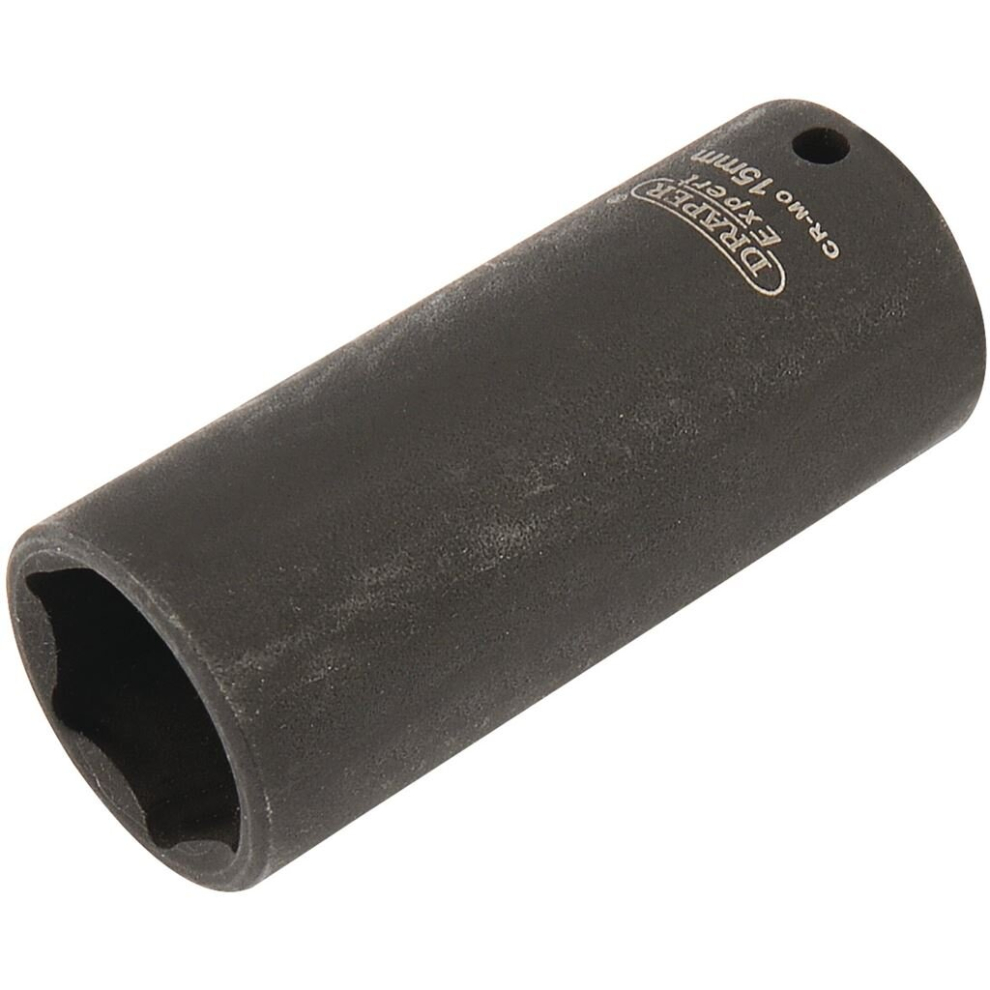 Draper Expert Hi-Torq® 6 Point Deep Impact Socket, 1/4"" Sq. Dr., 15Mm