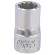 Elora Bi-Hexagon Socket, 1/2"" Sq. Dr., 15mm