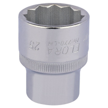 Elora Bi-Hexagon Socket, 1/2"" Sq. Dr., 25mm