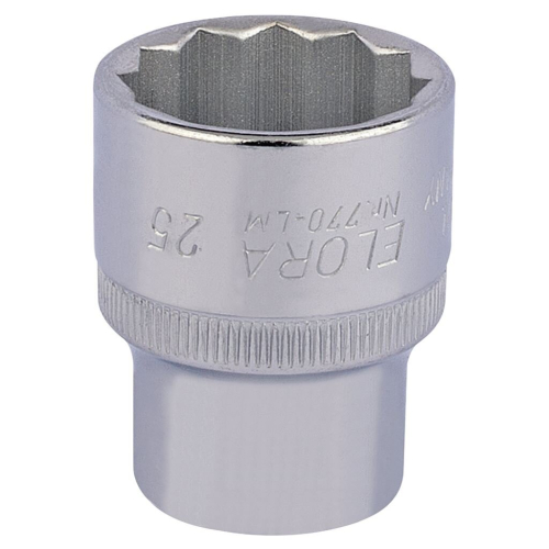 Elora Elora Bi-Hexagon Socket, 1/2"" Sq. Dr., 25mm