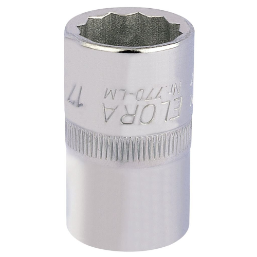 Elora Elora Bi-Hexagon Socket, 1/2"" Sq. Dr., 17mm
