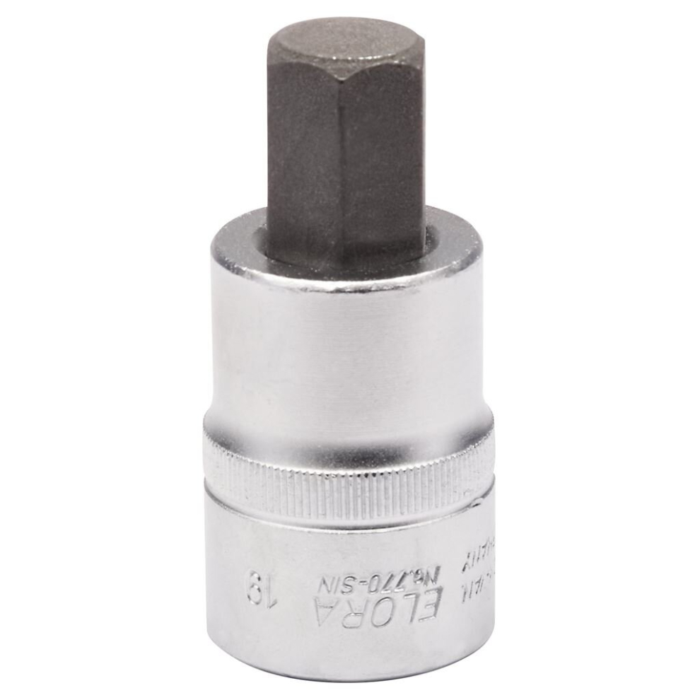 Elora Hexagon Screwdriver Socket, 3/4"" Sq. Dr., 19mm-image-OPC-PCJBGW-NEW