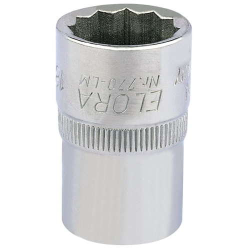 Elora Elora Bi-Hexagon Socket, 1/2"" Sq. Dr., 18mm