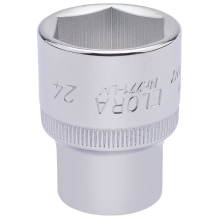 Elora Hexagon Socket, 1/2"" Sq. Dr., 24mm