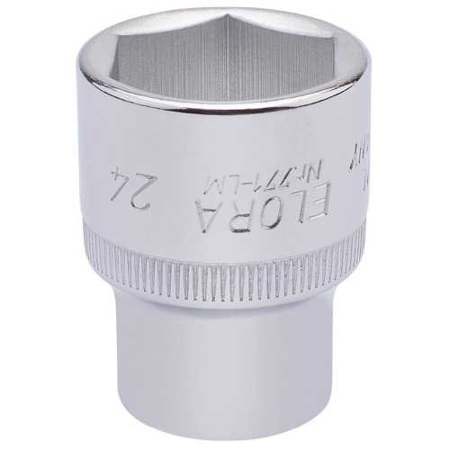 Elora Elora Hexagon Socket, 1/2"" Sq. Dr., 24mm