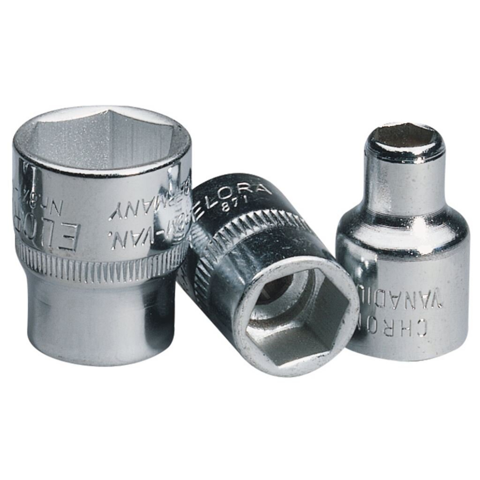 Elora Hexagon Socket, 3/8"" Sq. Dr., 15mm