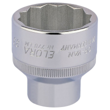 Elora Bi-Hexagon Socket, 1/2"" Sq. Dr., 33mm