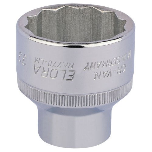 Elora Elora Bi-Hexagon Socket, 1/2"" Sq. Dr., 33mm