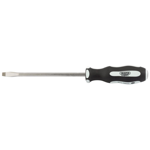 Draper Pound Thru' Plain Slot Soft Grip Screwdriver, 6.5 x 150mm