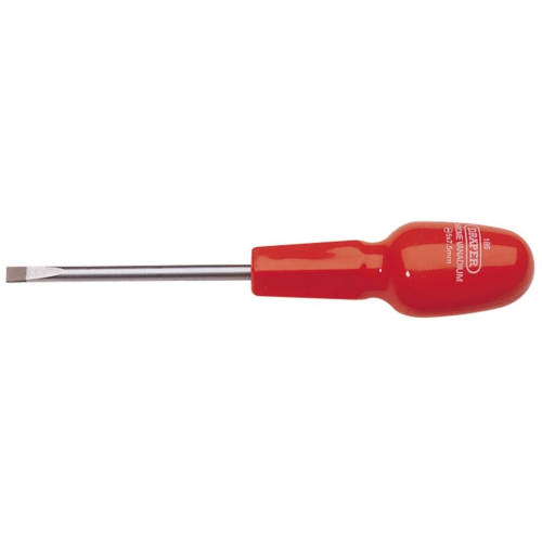 Draper Plain Slot Flared Tip Cabinet Pattern Screwdriver, 5 x 75mm (Sold Loose)