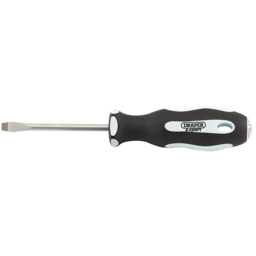 Draper Plain Slot Soft Grip Screwdriver, 5.5 x 75mm