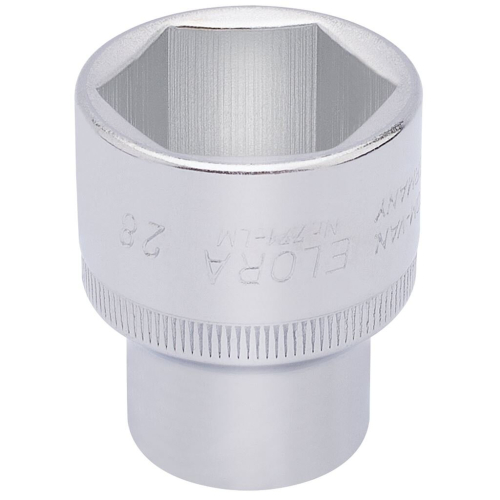 Elora Elora Hexagon Socket, 1/2"" Sq. Dr., 28mm